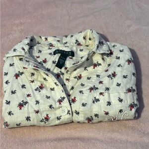 Ralph Lauren Cream Floral Button Down Shirt